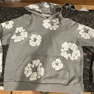 Denim Tears Men's women’s unisex white puff wreath Sweatshirt -XL unisex